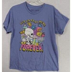 Hot Topic - Let Us Stay Here Forever - Purple T Shirt 100% Cotton - Size L